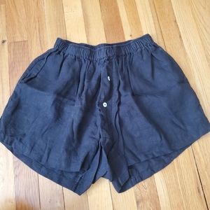 Deiji Studios Linen Button Shorts